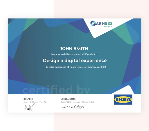 Certificate with BG